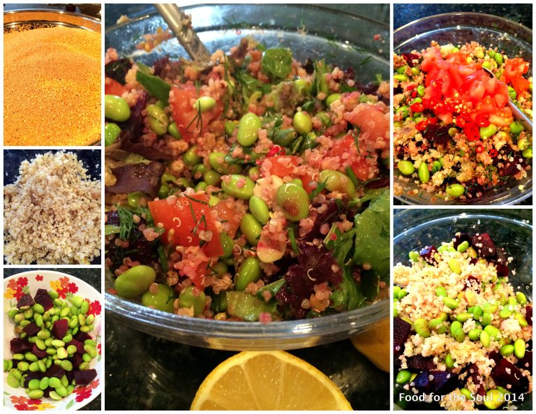 Edamame, Beets and Grains