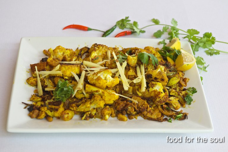 Roasted Cauliflower with fresh Ginger