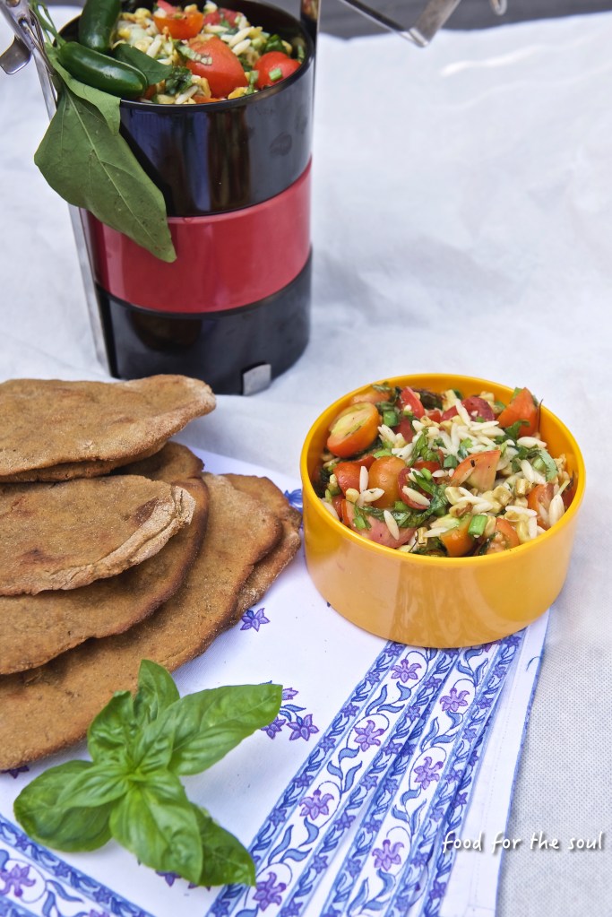 Tomato, Roasted Corn and Orzo