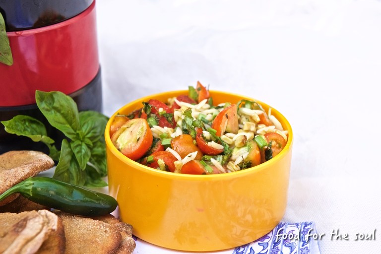 Tomato, Roasted Corn and Orzo