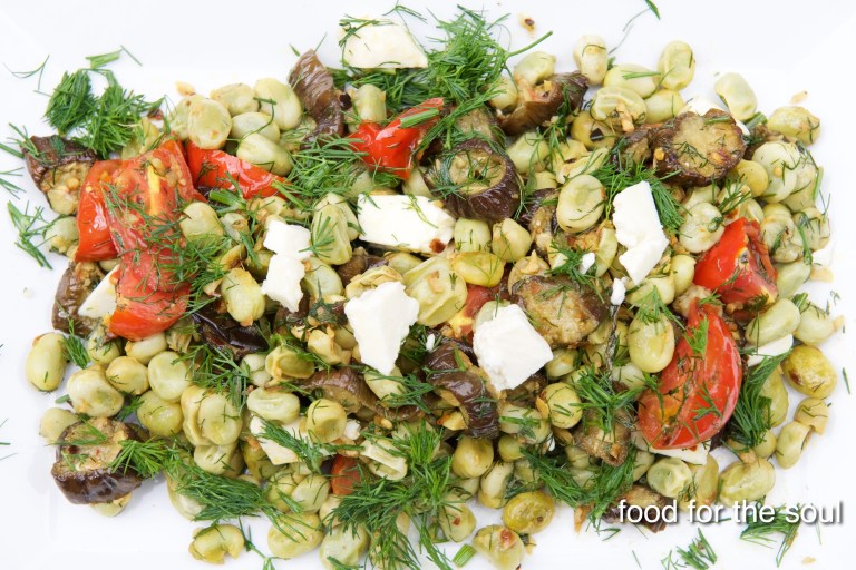 Fava, Feta and Roasted Eggplant