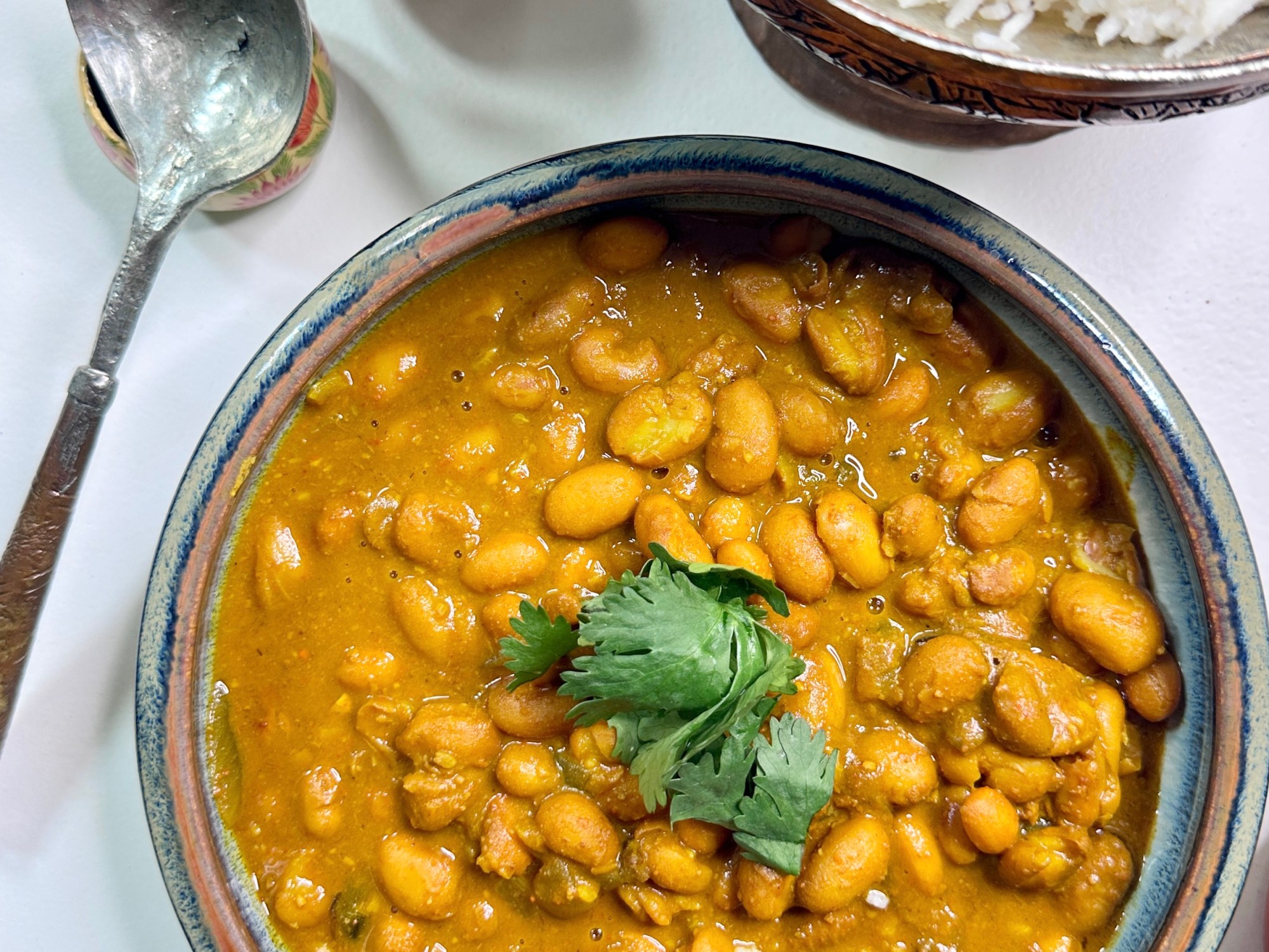 Kashmir Thool Razma - Cranberry bean in a simple onion and garlc curry