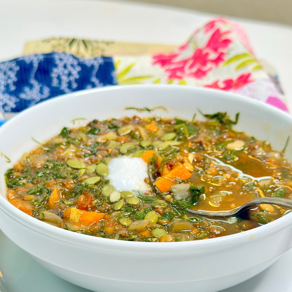 Lentil and fennel Soup with herbs