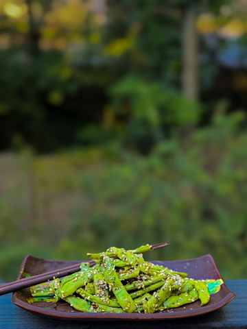 Miso Sesame Green Bean Salad